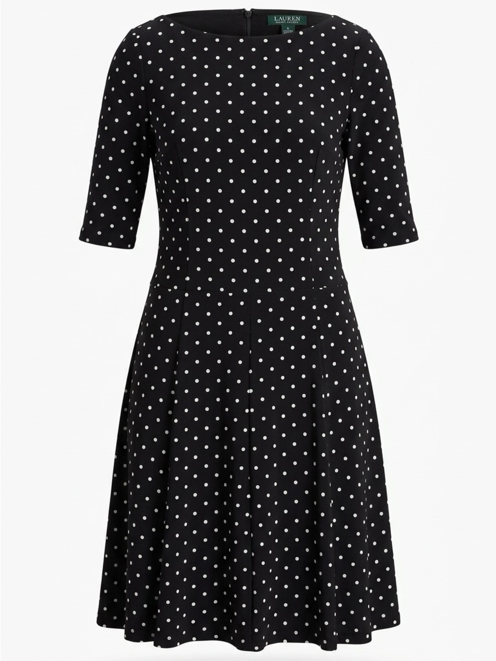 Lauren Ralph Lauren Black Dress with White Polka Dots
